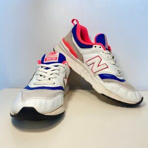 New Balance Women's White and Blue Sneakers